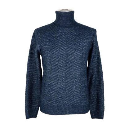 Yes Zee - Chic Men's Turtleneck Sweater in Blue