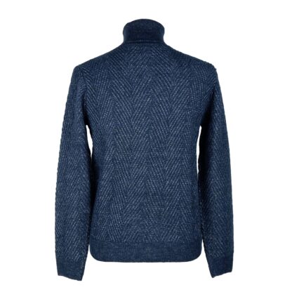 Yes Zee - Chic Men's Turtleneck Sweater in Blue