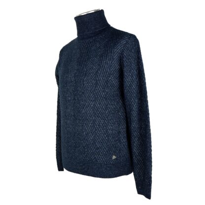 Yes Zee - Chic Men's Turtleneck Sweater in Blue