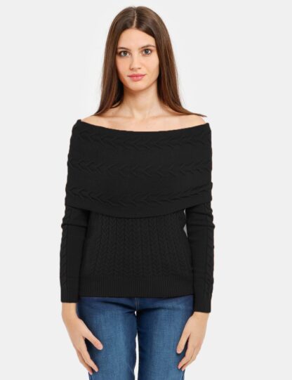 Yes Zee - Black Acrylic Women Sweater