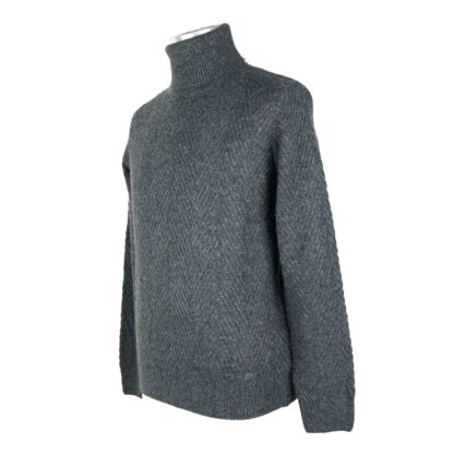 Yes Zee - Chic Men's Turtleneck Sweater in Gray