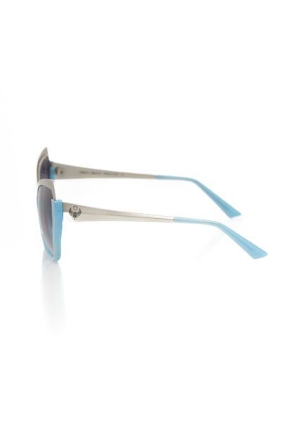 Frankie Morello - Light Blue Acetate Women's Sunglass