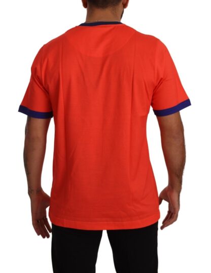 Dolce & Gabbana - Elegant Orange Crew Neck Logo Tee