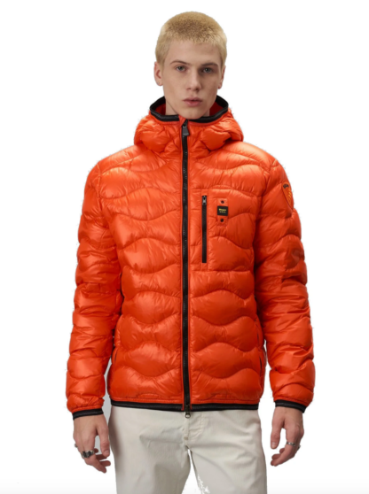 Blauer - Orange Nylon Men Jacket