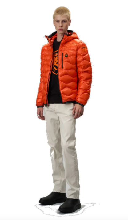 Blauer - Orange Nylon Men Jacket