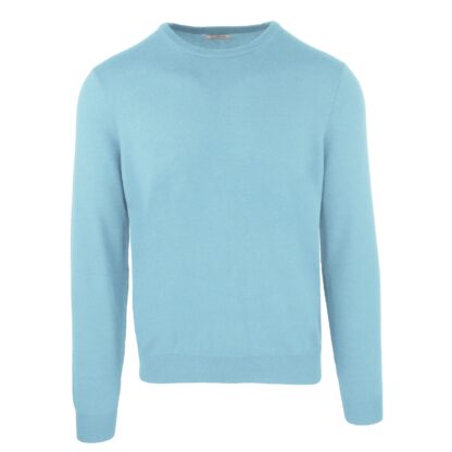 Malo - Light Blue Cashmere Men Sweater