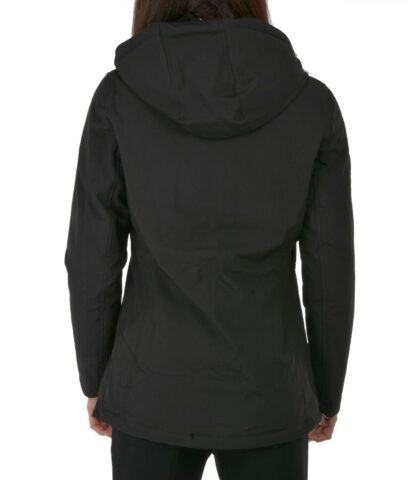 Yes Zee - Elegant Black Hooded Down Jacket for Women