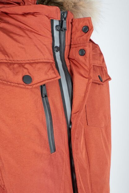 Yes Zee - Vibrant Orange Hooded Men's Nylon Jacket