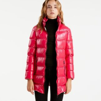 Refrigiwear - Chic Long Down Jacket in Super-Shiny Nylon