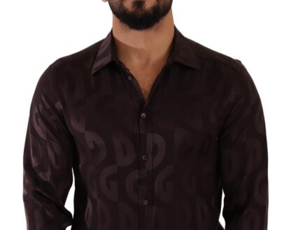 Dolce & Gabbana - Elegant Bordeaux Silk Dress Shirt