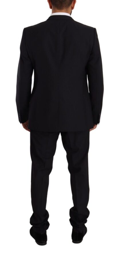 Dolce & Gabbana - Elegant Navy Slim Fit Wool Silk Two-Piece Suit