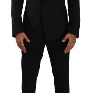 Dolce & Gabbana - Elegant Velvet Blue Slim Fit Suit