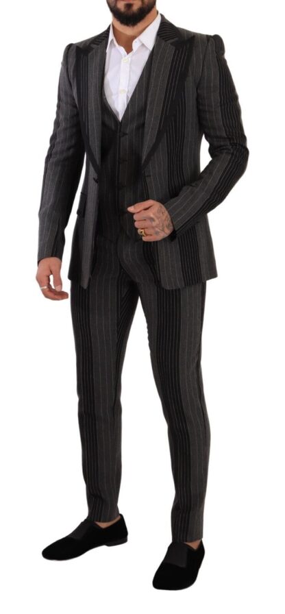 Dolce & Gabbana - Elegant Striped Three-Piece Suit