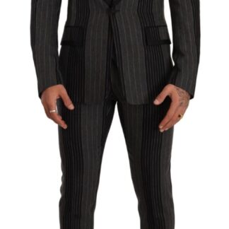 Dolce & Gabbana - Elegant Black Martini Three-Piece Wool Suit