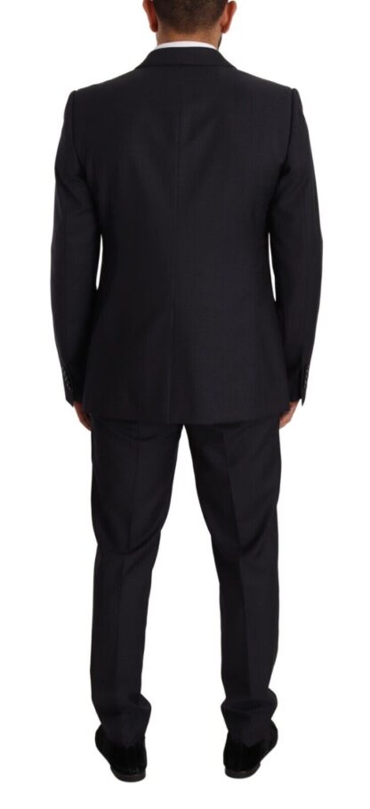 Dolce & Gabbana - Elegant Navy Blue Wool Silk Men's Martini Suit