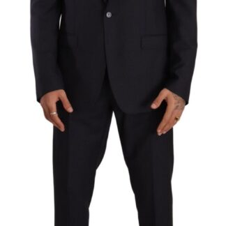 Dolce & Gabbana - Elegant Black Martini Three-Piece Wool Suit