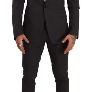 Dolce & Gabbana - Martini Gray Wool Silk Men's Slim Suit