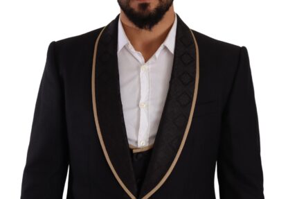 Dolce & Gabbana - Elegant Black Silk Blend 3-Piece Suit