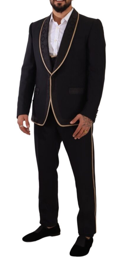 Dolce & Gabbana - Elegant Black Silk Blend 3-Piece Suit