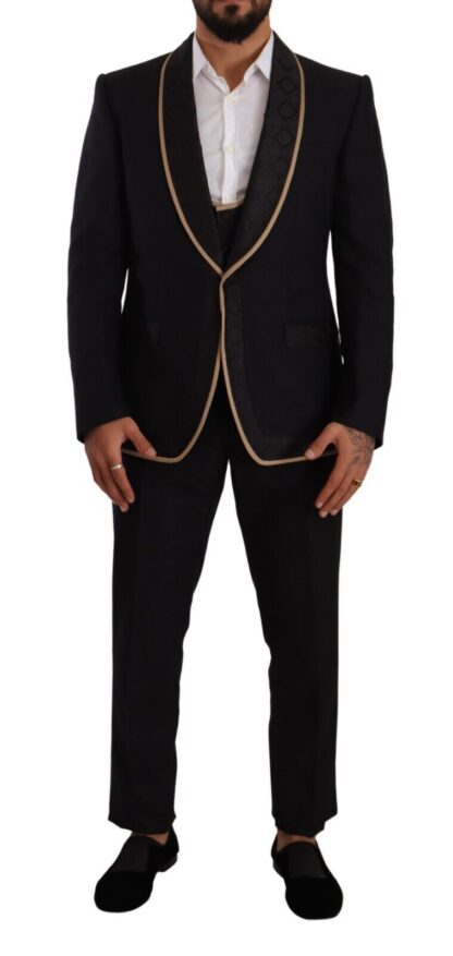 Dolce & Gabbana - Elegant Black Silk Blend 3-Piece Suit