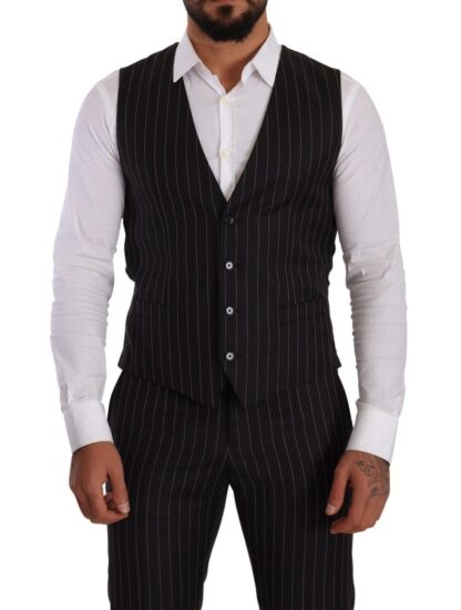 Dolce & Gabbana - Sleek Striped Wool Three-Piece Suit