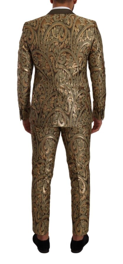 Dolce & Gabbana - Elegant Brocade Three-Piece Slim Fit Suit