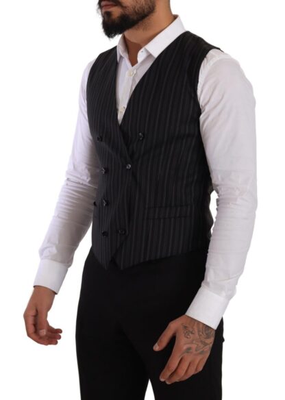 Dolce & Gabbana - Elegant Striped Double-Breasted Dress Vest