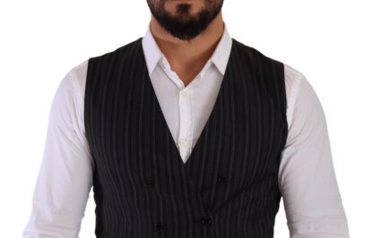 Dolce & Gabbana - Elegant Striped Double-Breasted Dress Vest