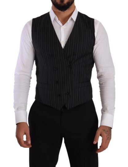 Dolce & Gabbana - Elegant Striped Double-Breasted Dress Vest