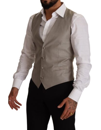 Dolce & Gabbana - Elegant Single Breasted Dress Vest in Beige