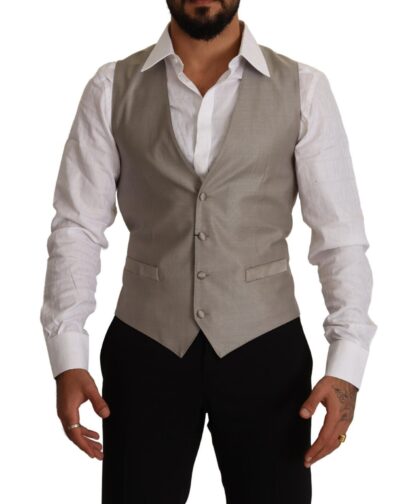 Dolce & Gabbana - Elegant Single Breasted Dress Vest in Beige