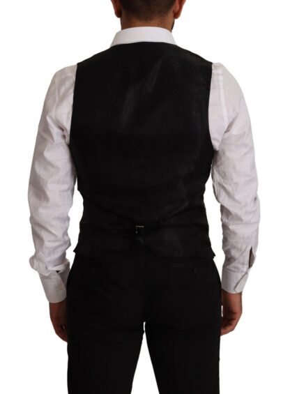 Dolce & Gabbana - Elegant Black Virgin Wool Dress Vest