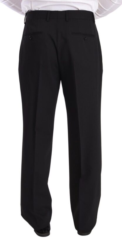 Dolce & Gabbana - Elegant Black Wool Tuxedo Trousers