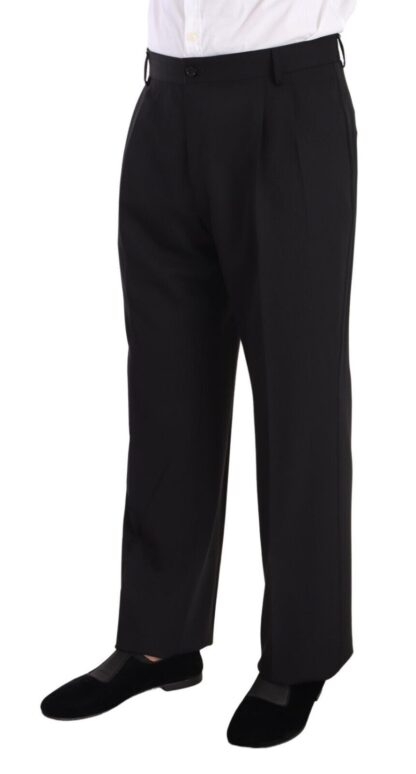 Dolce & Gabbana - Elegant Black Wool Tuxedo Trousers