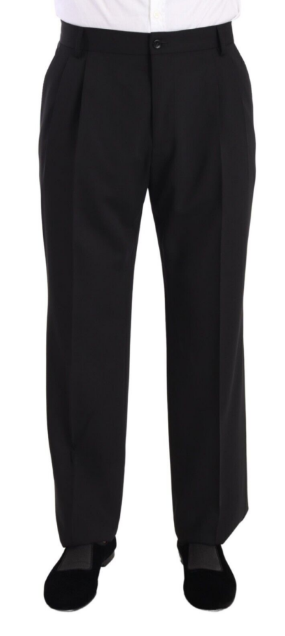 Dolce & Gabbana - Elegant Black Wool Tuxedo Trousers