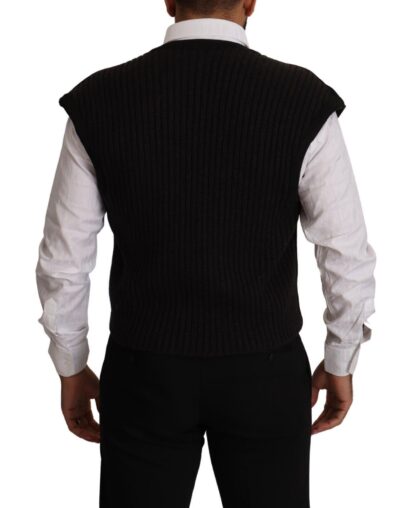 Dolce & Gabbana - Elegant Black Wool Cotton Dress Vest