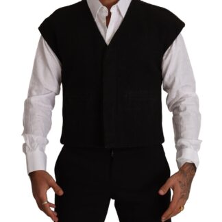 Dolce & Gabbana - Elegant Black Wool Blend Dress Vest