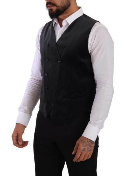 Dolce & Gabbana - Elegant Grey Double-Breasted Dress Vest