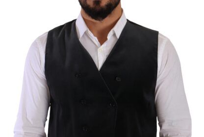 Dolce & Gabbana - Elegant Grey Double-Breasted Dress Vest