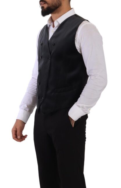 Dolce & Gabbana - Elegant Grey Double-Breasted Dress Vest