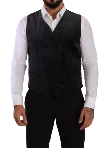 Dolce & Gabbana - Elegant Grey Double-Breasted Dress Vest