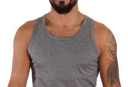 Dolce & Gabbana - Elegant Melange Grey Tank Top T-Shirt