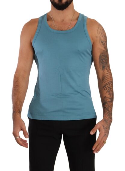 Dolce & Gabbana - Elegant Light Blue Silk Blend Tank Top