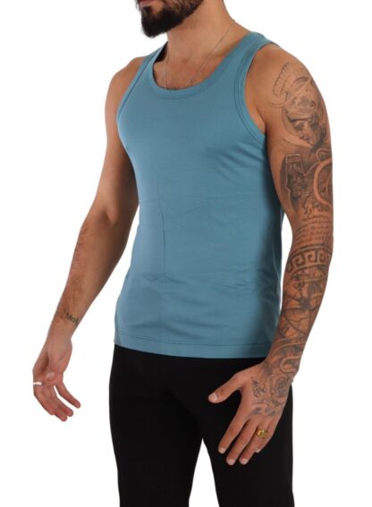 Dolce & Gabbana - Elegant Light Blue Silk Blend Tank Top