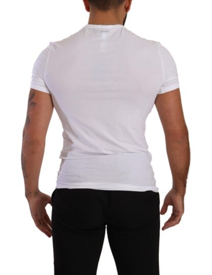 Dolce & Gabbana - Elegant White Cotton Blend Round Neck Tee