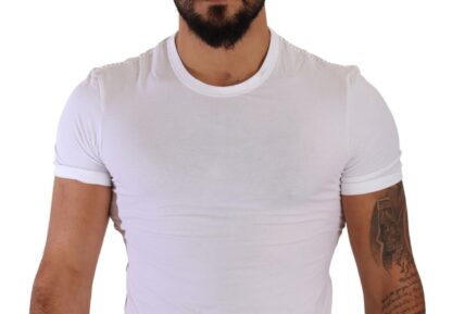 Dolce & Gabbana - Elegant White Cotton Blend Round Neck Tee