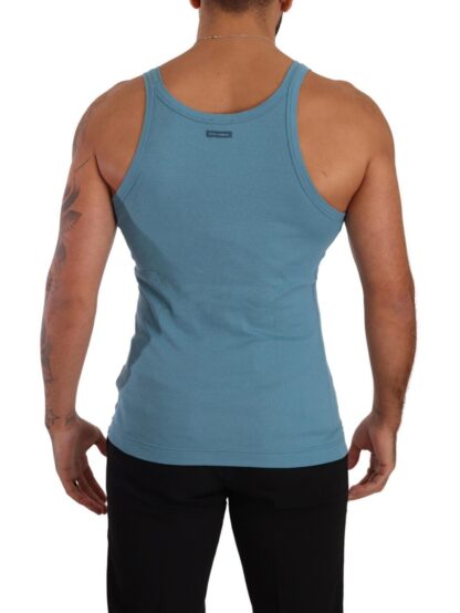 Dolce & Gabbana - Elegant Blue Round Neck Tank Top