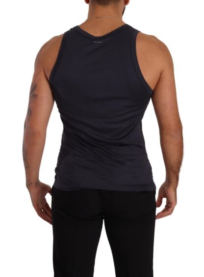 Dolce & Gabbana - Navy Blue Modal Silk Tank Top Tee