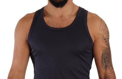 Dolce & Gabbana - Navy Blue Modal Silk Tank Top Tee