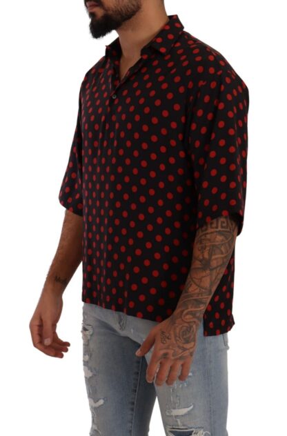 Dolce & Gabbana - Elegant Silk Polka Dots Button-Down Shirt